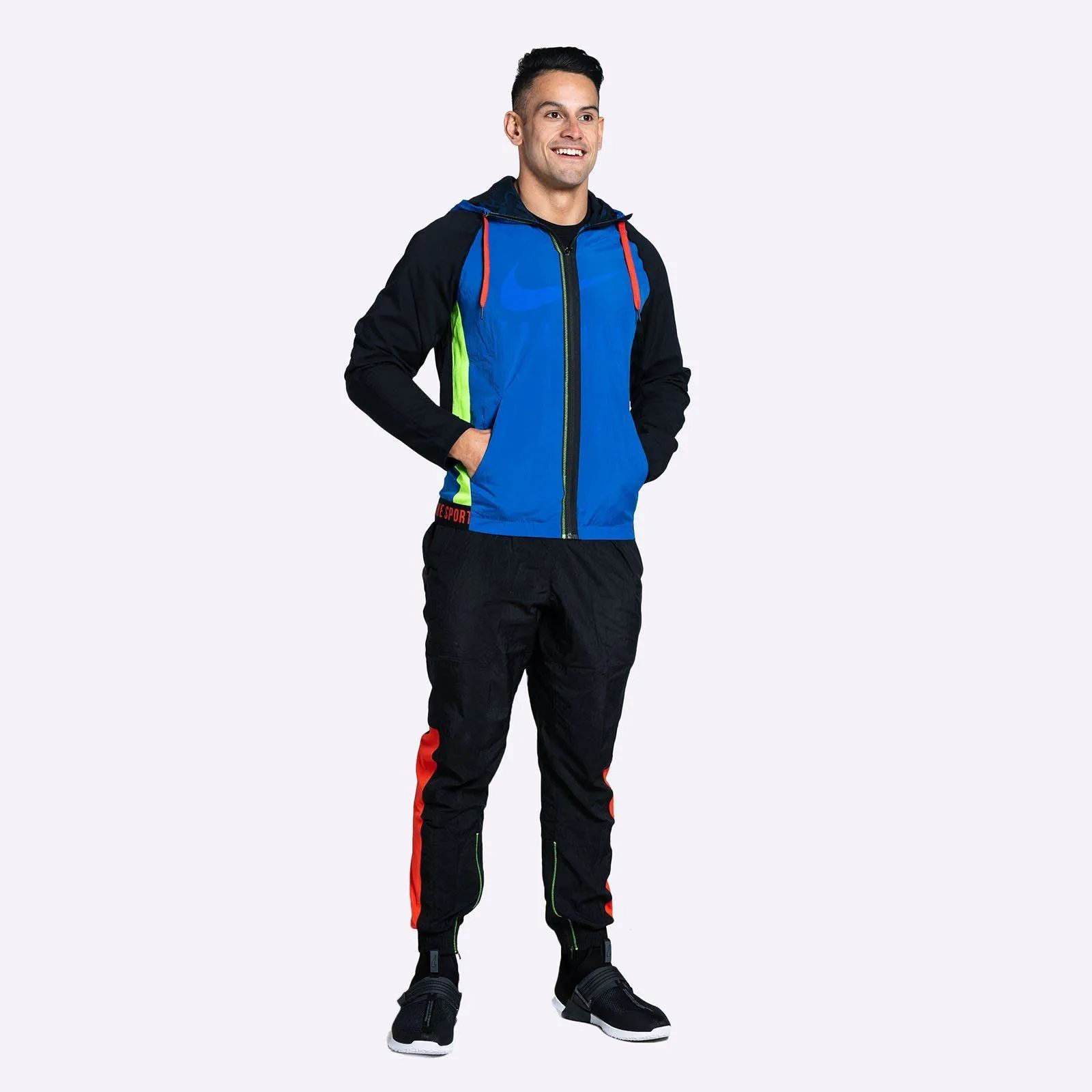 Nike - Dri-FIT Flex Men's Training Jacket - Game Royal/Black/Black/Habanero Red