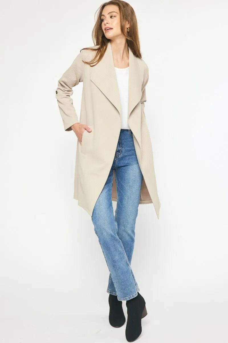 Obsessed Light Taupe Textured Jacket