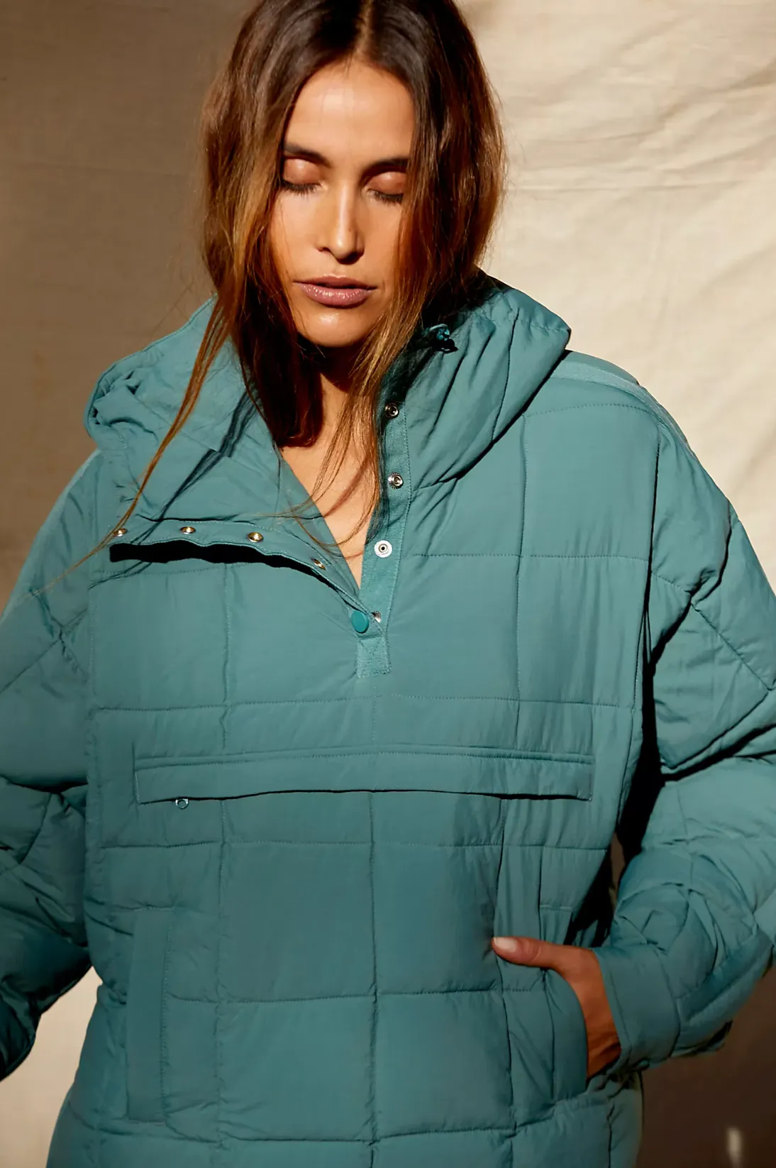 Pippa Packable Pullover, Glacier Mist