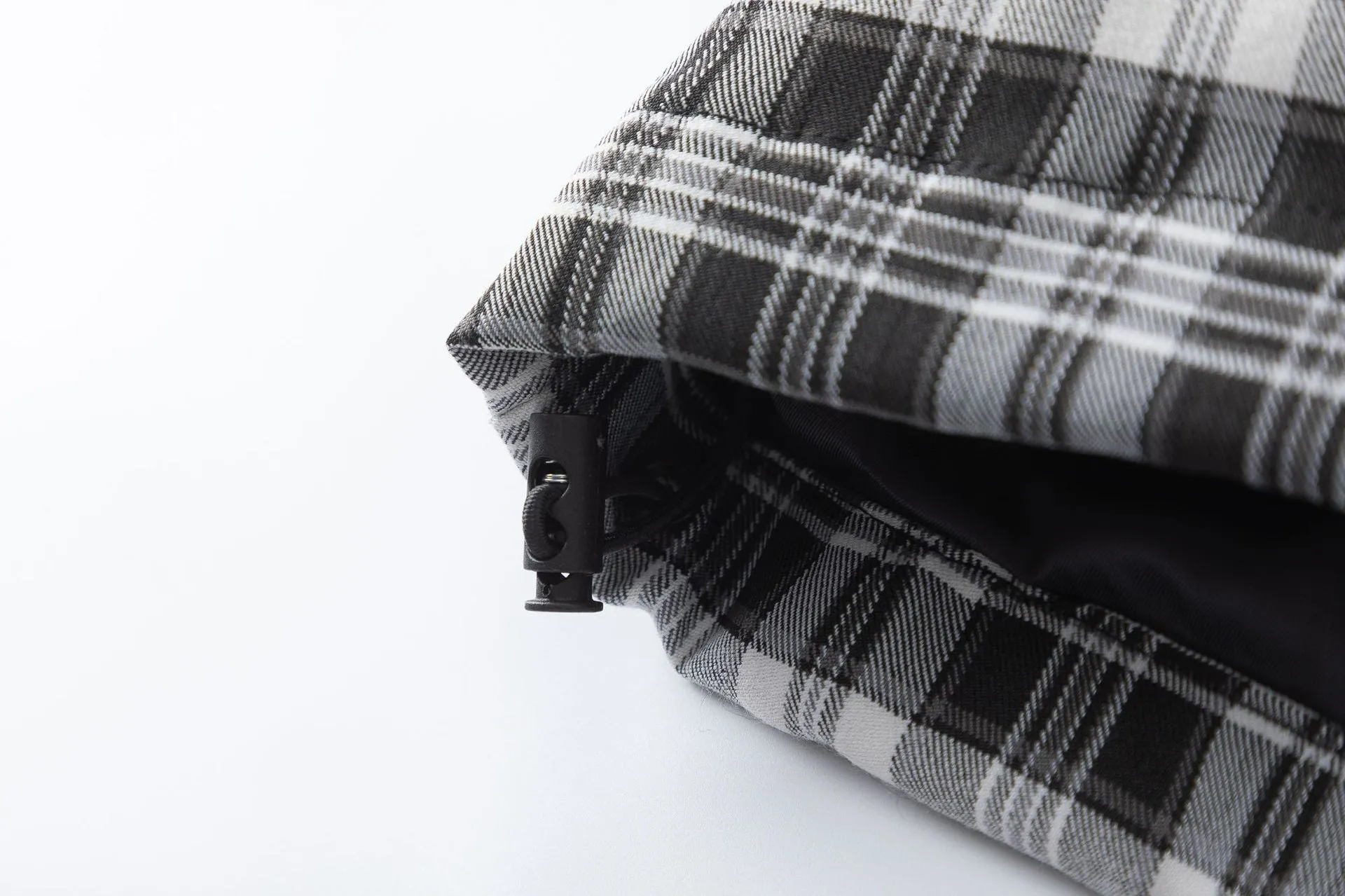 Pre Order:  Mixed Plaid Turtleneck Padded Jacket