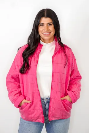 Quilted Comfort Soft Pink Jacket