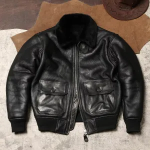 "Men's Aviator Air Force Leather Jacket"