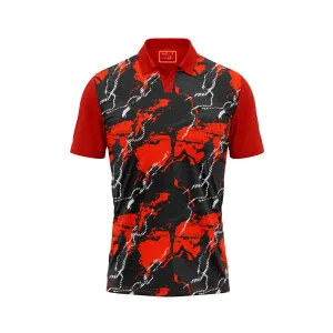 Red Polo Neck Half Sleeve T Shirt Nextprint G155