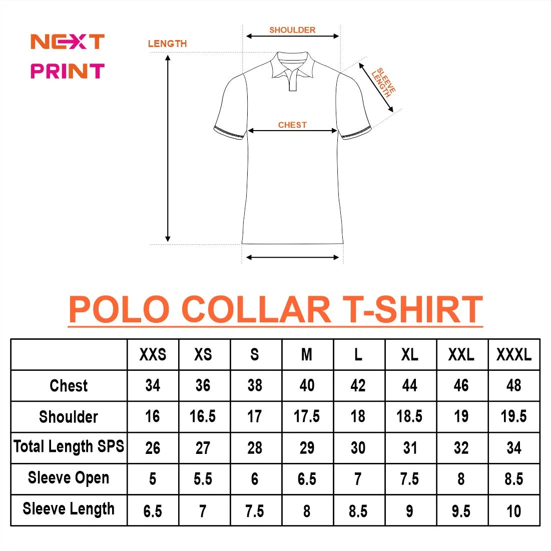 Red Polo Neck Half Sleeve T Shirt Nextprint NP50000732