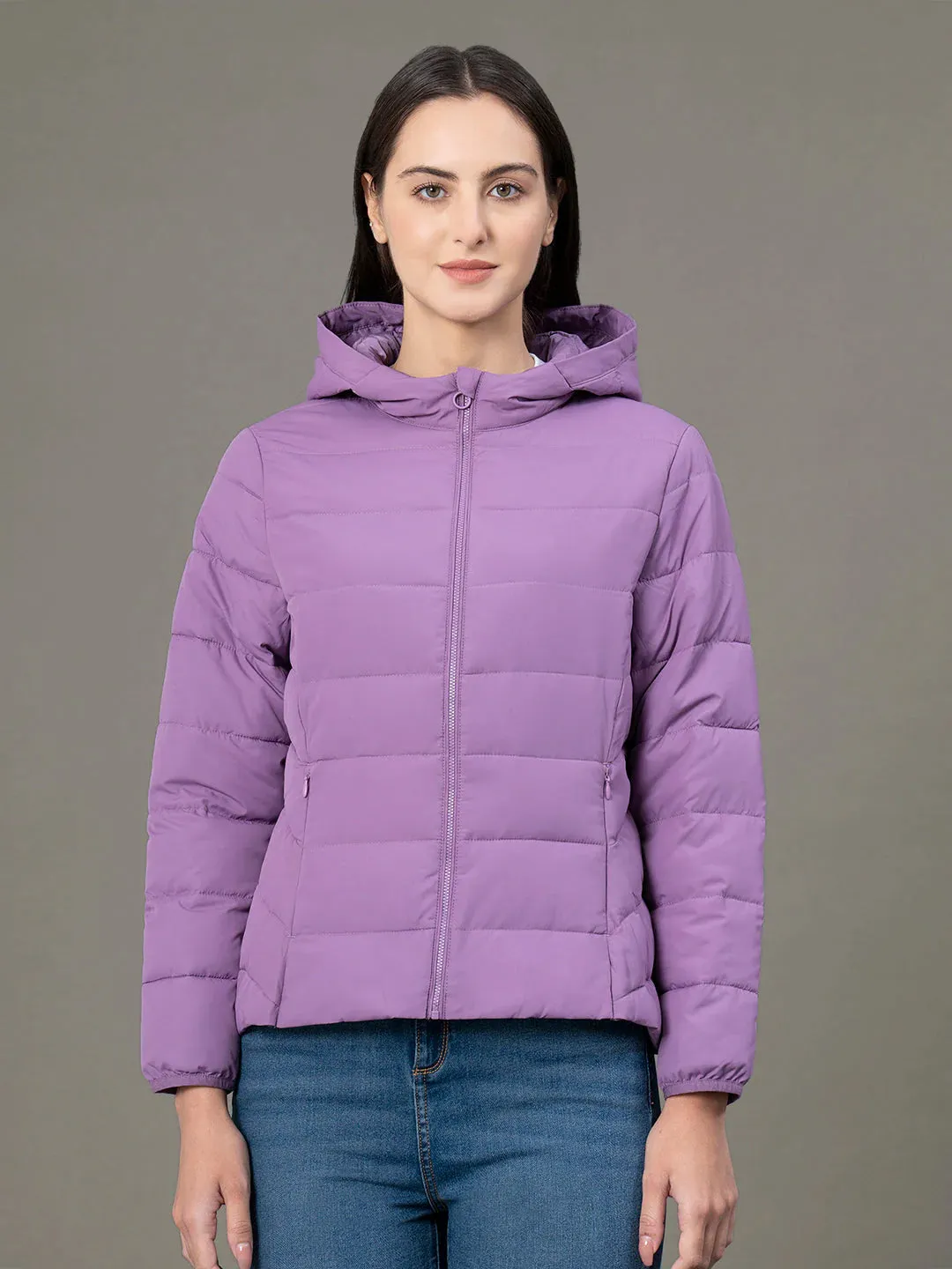 RedTape Hooded Jacket for Women | Padded & Water Resistant Finish | Enhanced Comfort