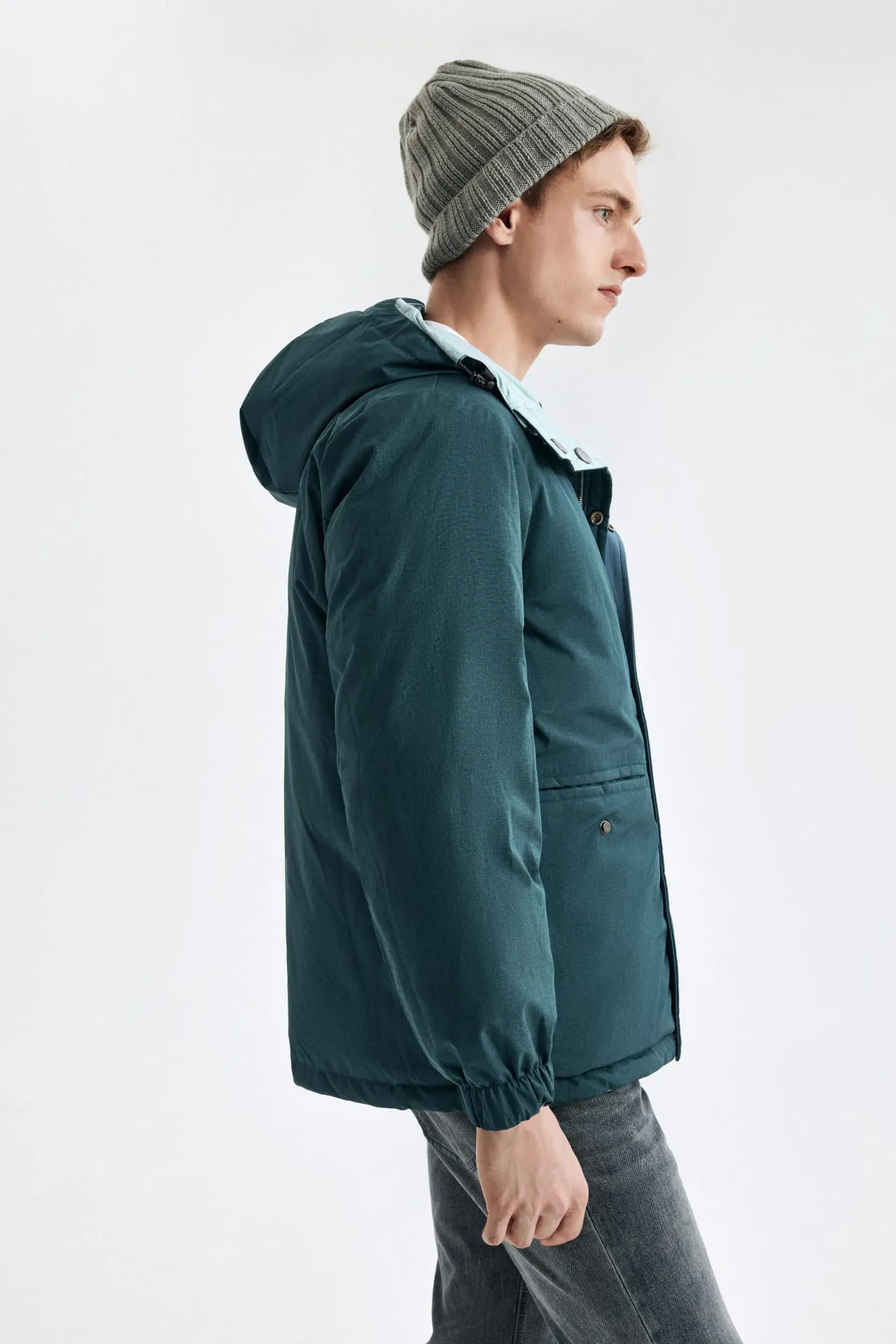 Reversible Teflon Mid Down Jacket