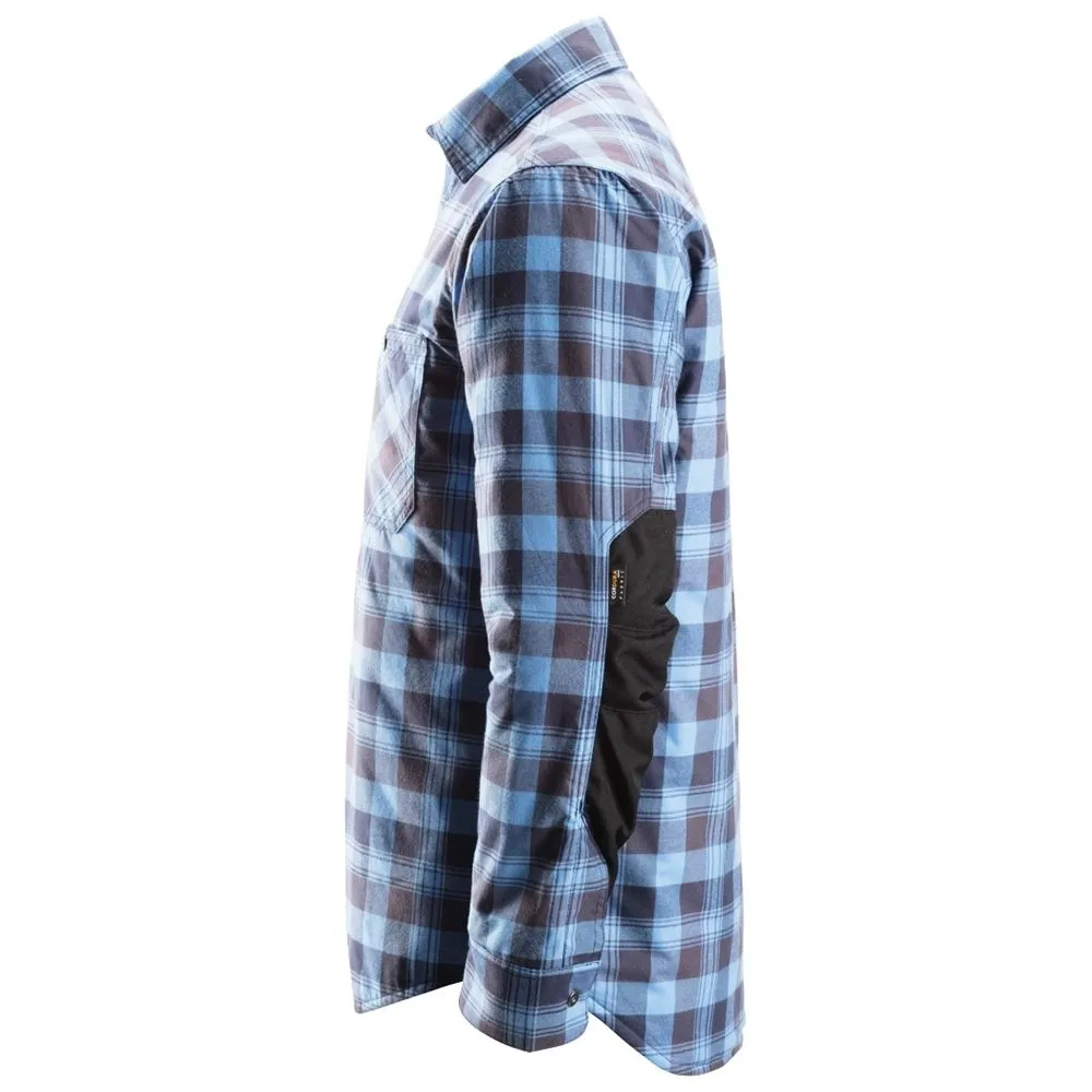 Snickers&#x20;8501&#x20;RuffWork,&#x20;Padded&#x20;Flannel&#x20;Checked&#x20;l&#x2F;s&#x20;Shirt&#x20;-&#x20;Navy&#x2F;Cloud&#x20;Blue