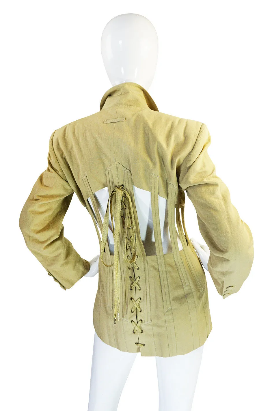 Spring 1989 Jean Paul Gaultier Cut Out Corset or Cage Jacket