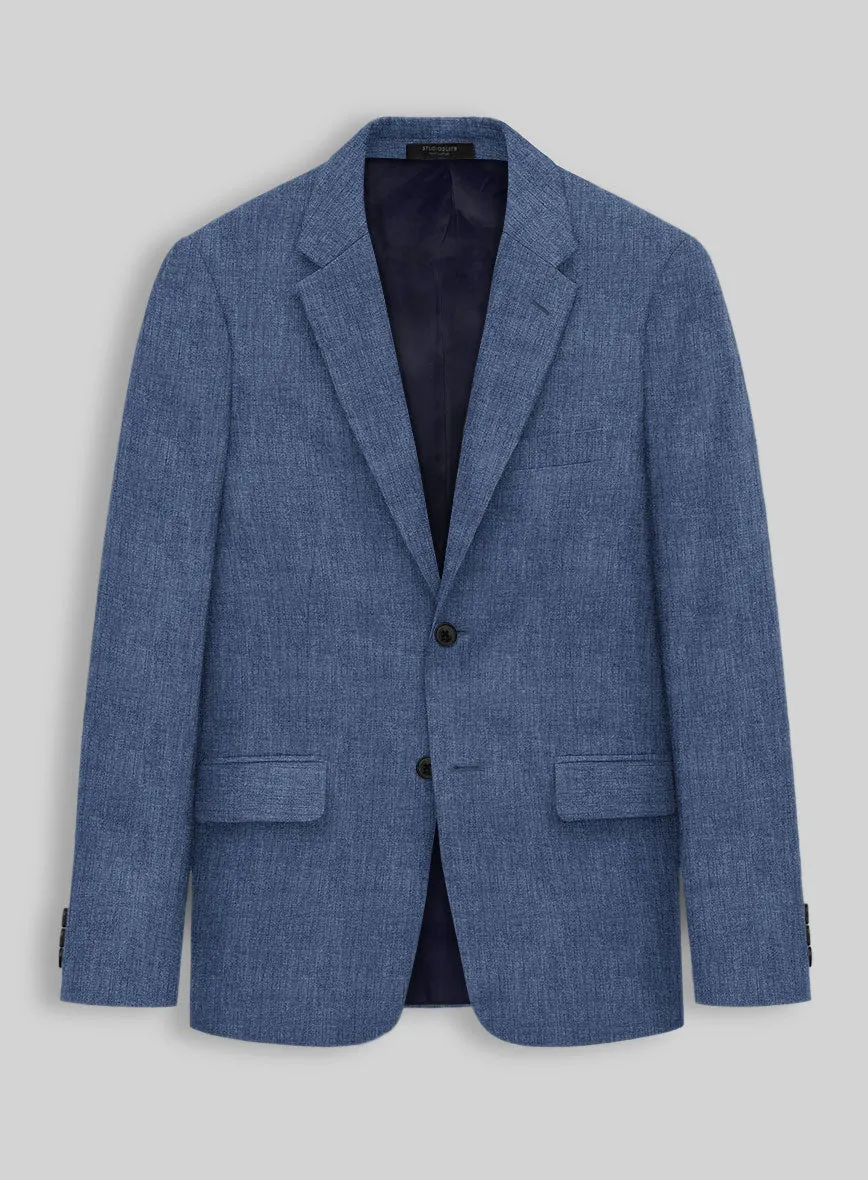 Stylbiella Spring Smoked Blue Linen Suit