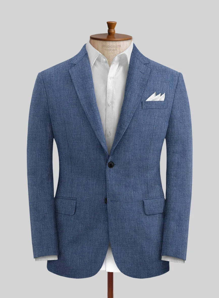 Stylbiella Spring Smoked Blue Linen Suit