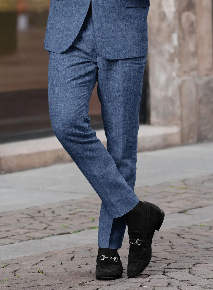 Stylbiella Spring Smoked Blue Linen Suit