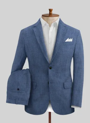 Stylbiella Spring Smoked Blue Linen Suit