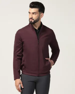 TechPro Wine Solid Zipper Jacket - Ioniq