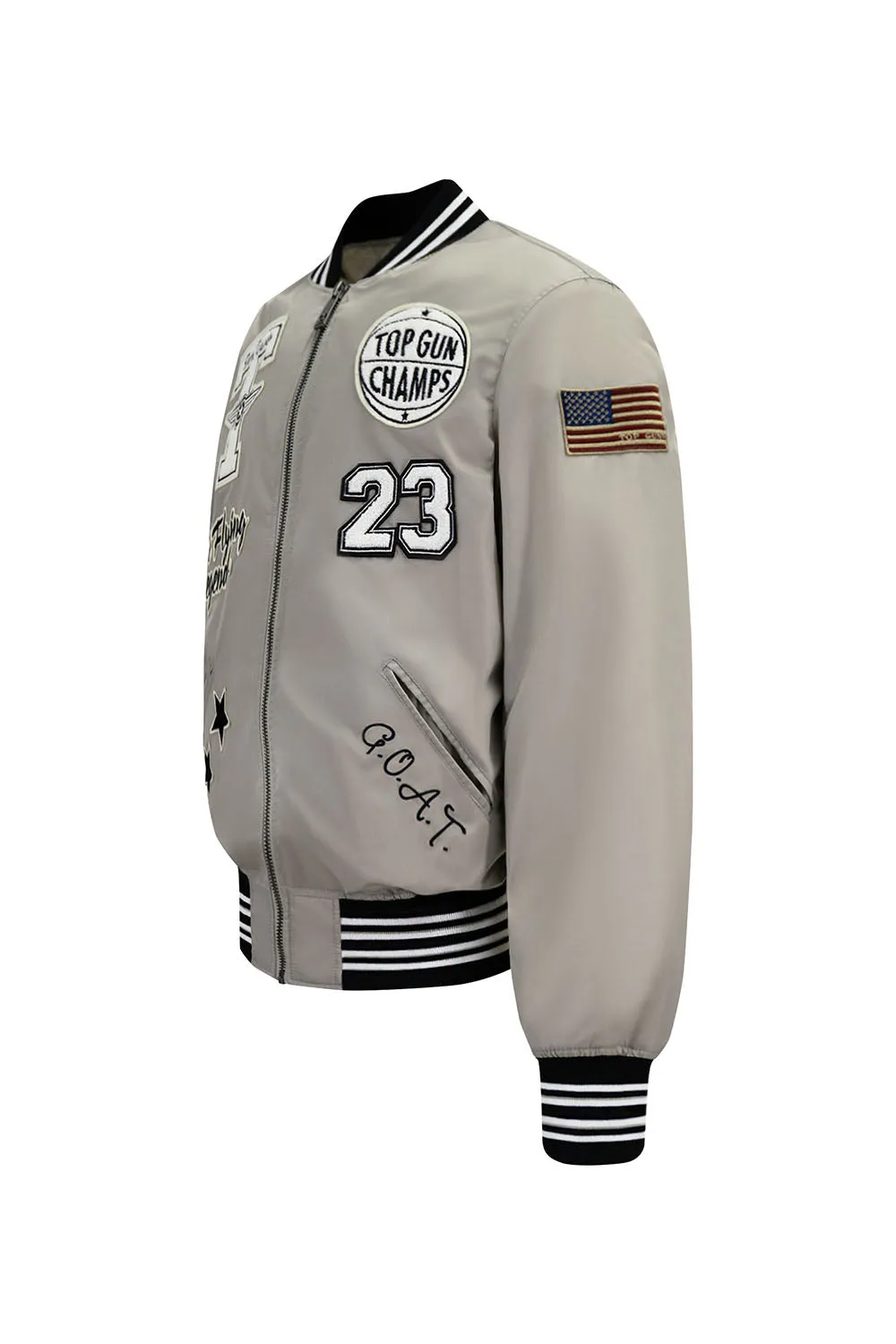 Top Gun "Flying Legend" Nylon Embroidery Patched Varsity Jacket