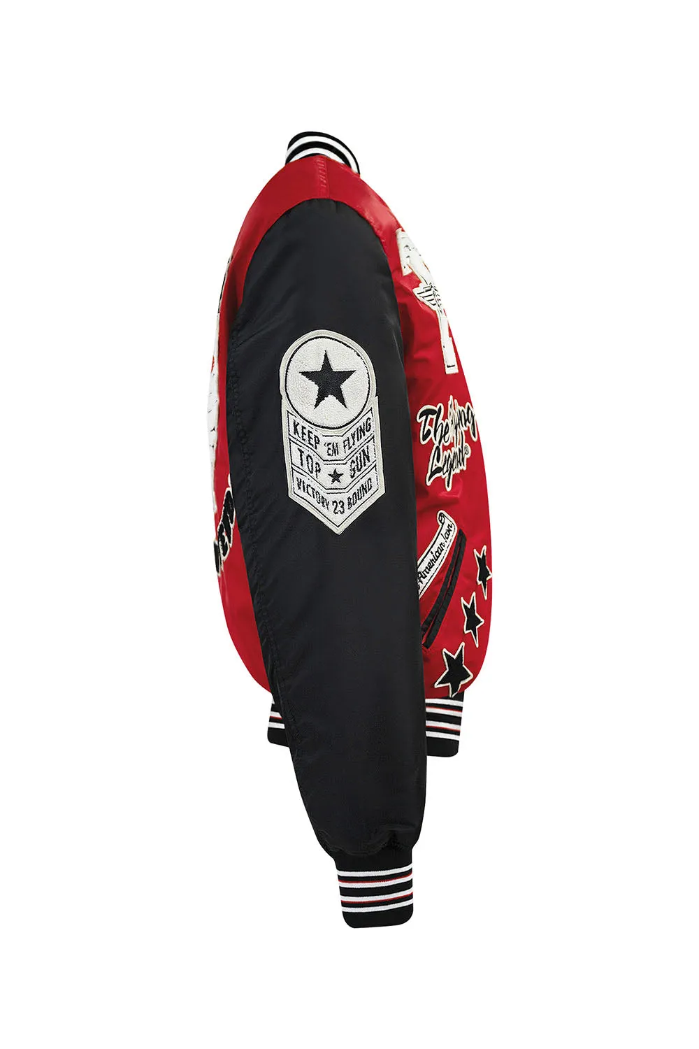 Top Gun "Flying Legend" Nylon Embroidery Patched Varsity Jacket