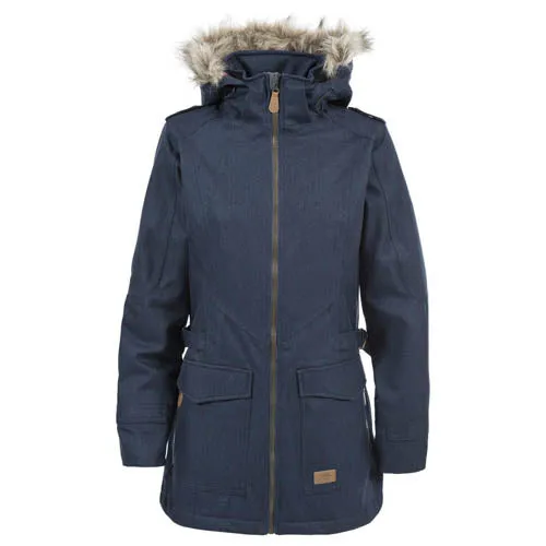 Trespass Ladies Everyday Padded Jacket | Waterproof & Windproof | Long Length | Removable Hood | Multiple Colors & Sizes