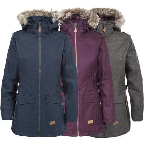 Trespass Ladies Everyday Padded Jacket | Waterproof & Windproof | Long Length | Removable Hood | Multiple Colors & Sizes