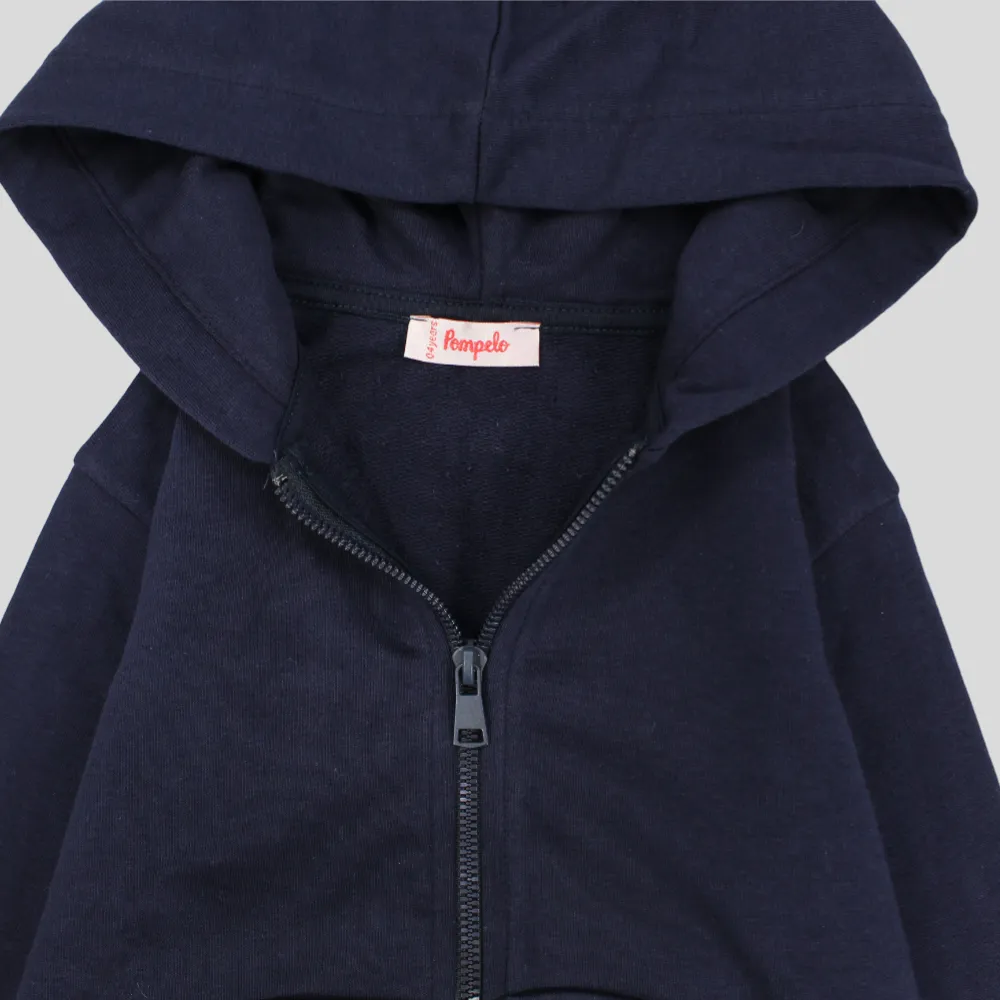 Unisex Plain Long-Sleeved Hooded Jacket