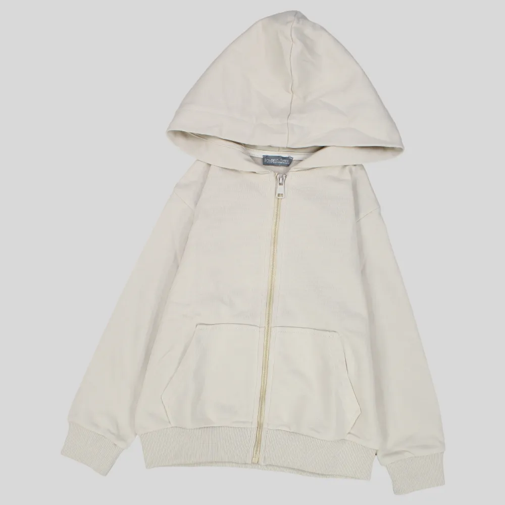 Unisex Plain Long-Sleeved Hooded Jacket