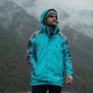 Ventura Waterproof Rain Jacket - Men Aqua