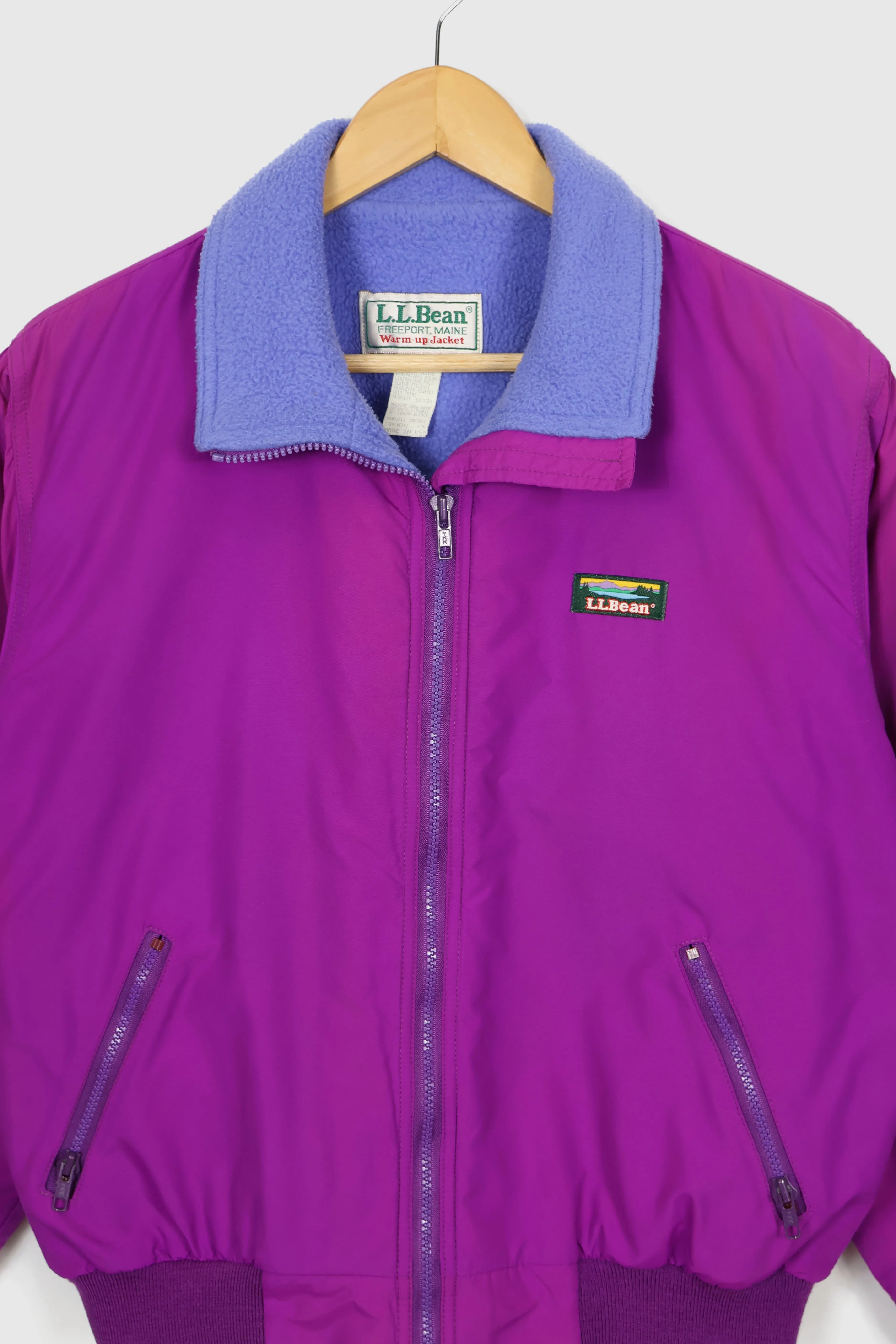 Vintage L.L. Bean Fleece Lined Full Zip Warm-Up Jacket