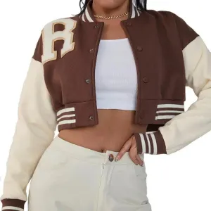 Warm Crop varsity jacket