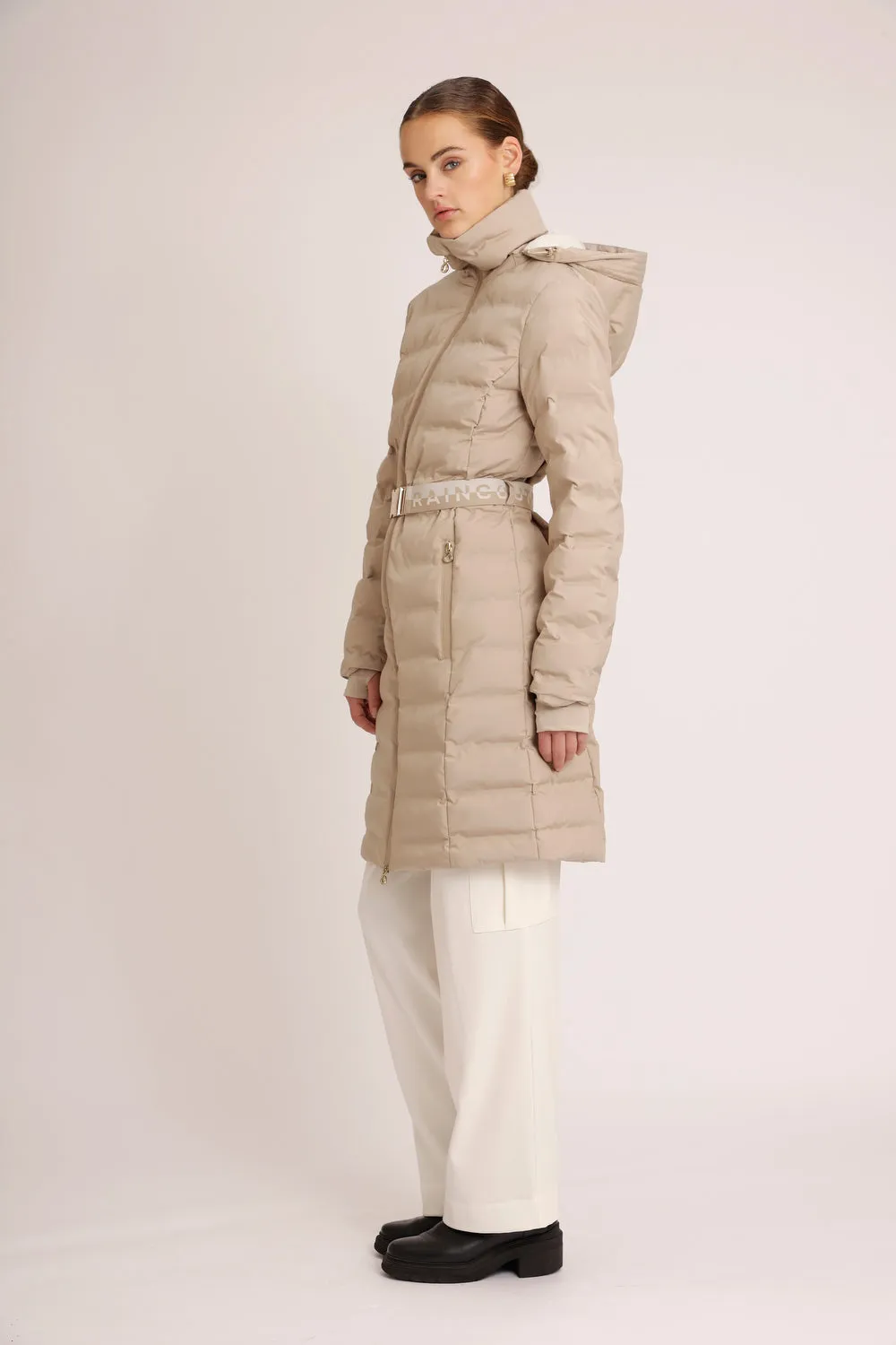 Waterproof Tailored Puffer Jacket 2.0  - Beige