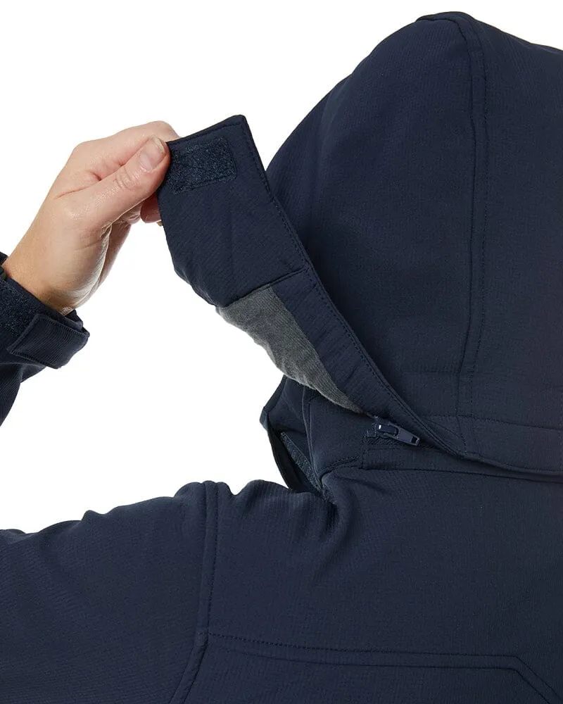 Womens Flex and Move Hooded Soft Shell Jacket - Navy