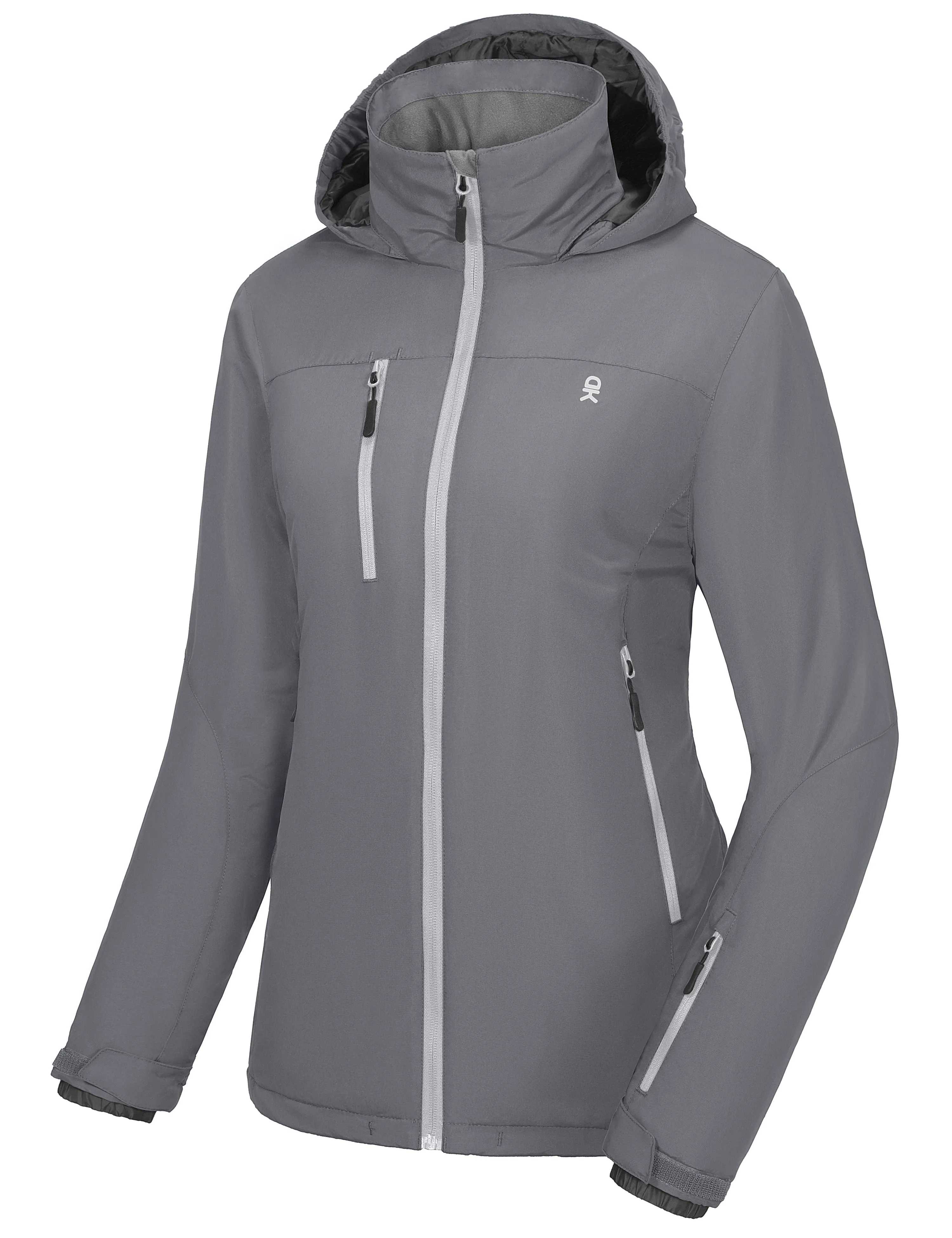 Women's Insulated Windproof Ski Jacket with Hood