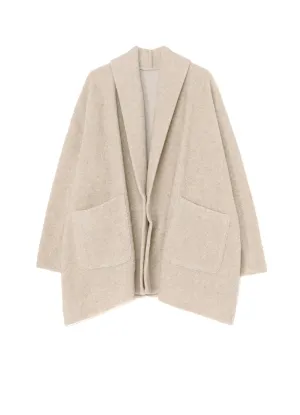 WOOL BREND PILE V NECK JACKET