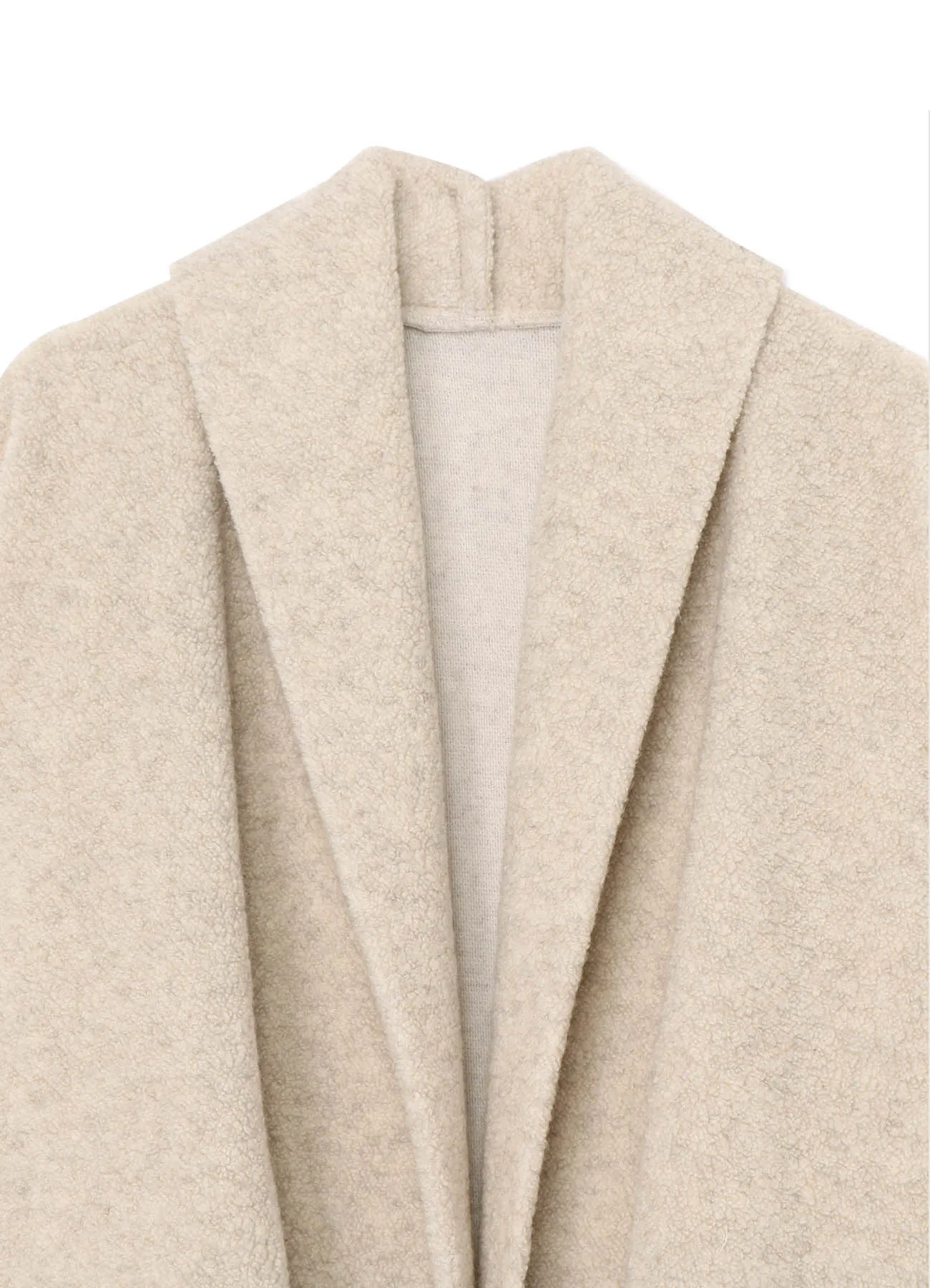 WOOL BREND PILE V NECK JACKET