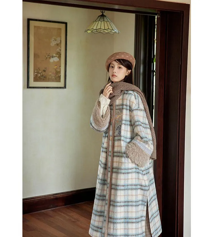 Xue Hou 雪后 After the Snow Modernized Ming Yuanling Pi Ao Fuzzy Coat & Xuanqun Skirt Set