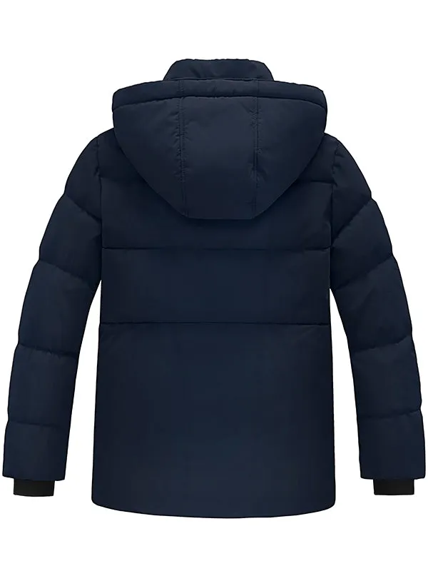 ZSHOW Boy's Warm Fleece Jacket Water Resistant Hooded Winter Coat